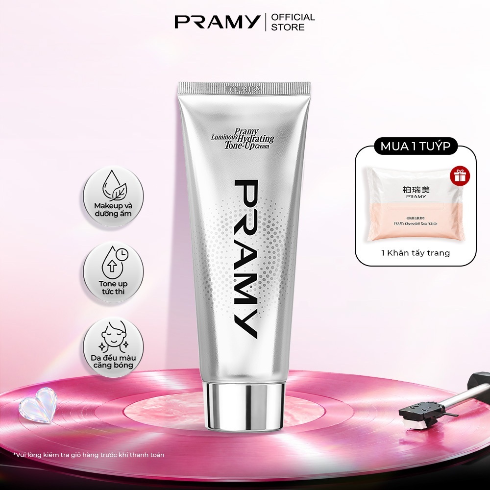 PRAMY Kem Nâng Tông Dưỡng Ẩm Tự Nhiên Mỏng Mịn 110G PRAMY LUMINOUS HYDRATING TONE-UP CREAM