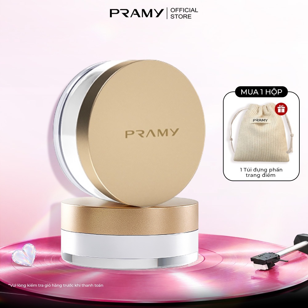 Phấn Phủ Kiềm Dầu PRAMY Dạng Bột Mỏng Nhẹ Kiểm Soát Dầu Nhỏ Gọn Tiện Lợi PRAMY Translucent Loose Powder Travel Size 8g