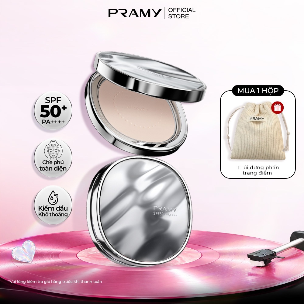 PRAMY Phấn Phủ Nén Mịn Lì Lâu Trôi Kiềm Dầu Makeup Artist SPF50+ PA++++ 7g