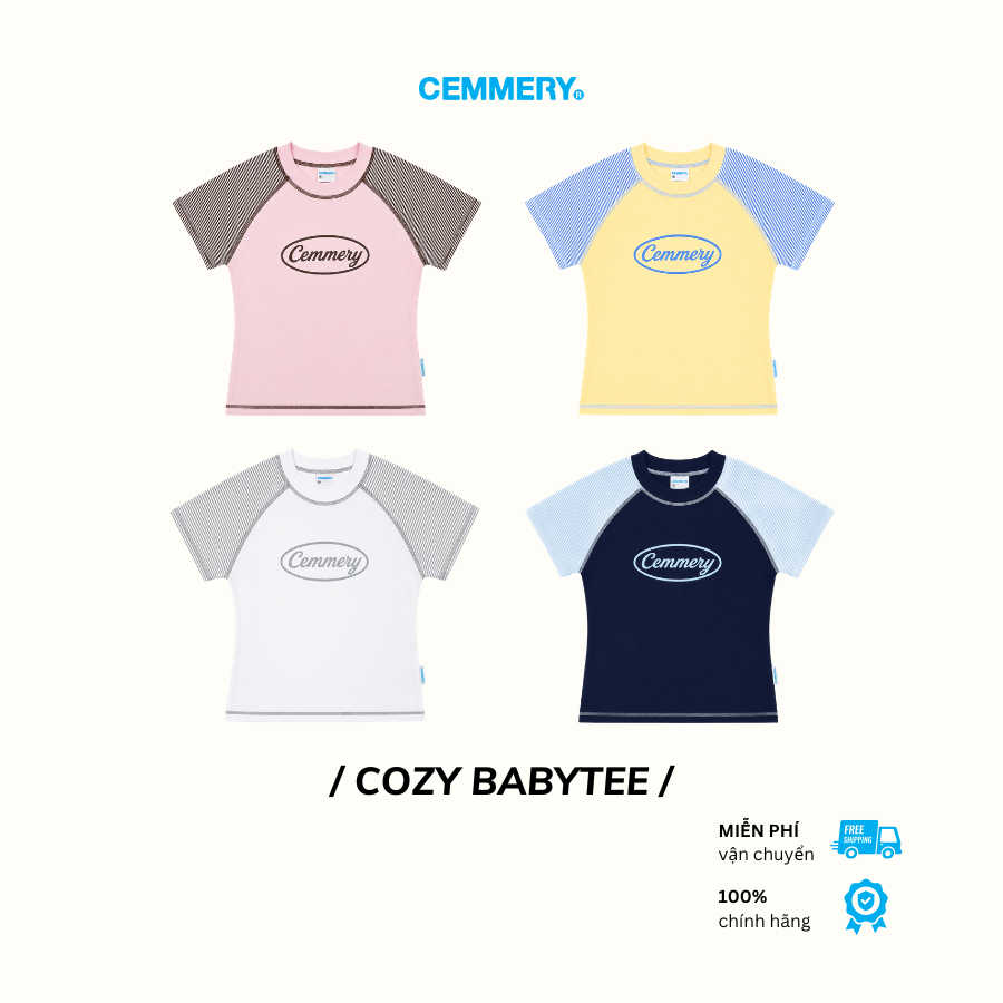Áo Baby Tee CEMMERY Local Brand Chính Hãng Cozy Baby Tee Vải Cotton 2 Chiều Logo In Lụa 4 Màu