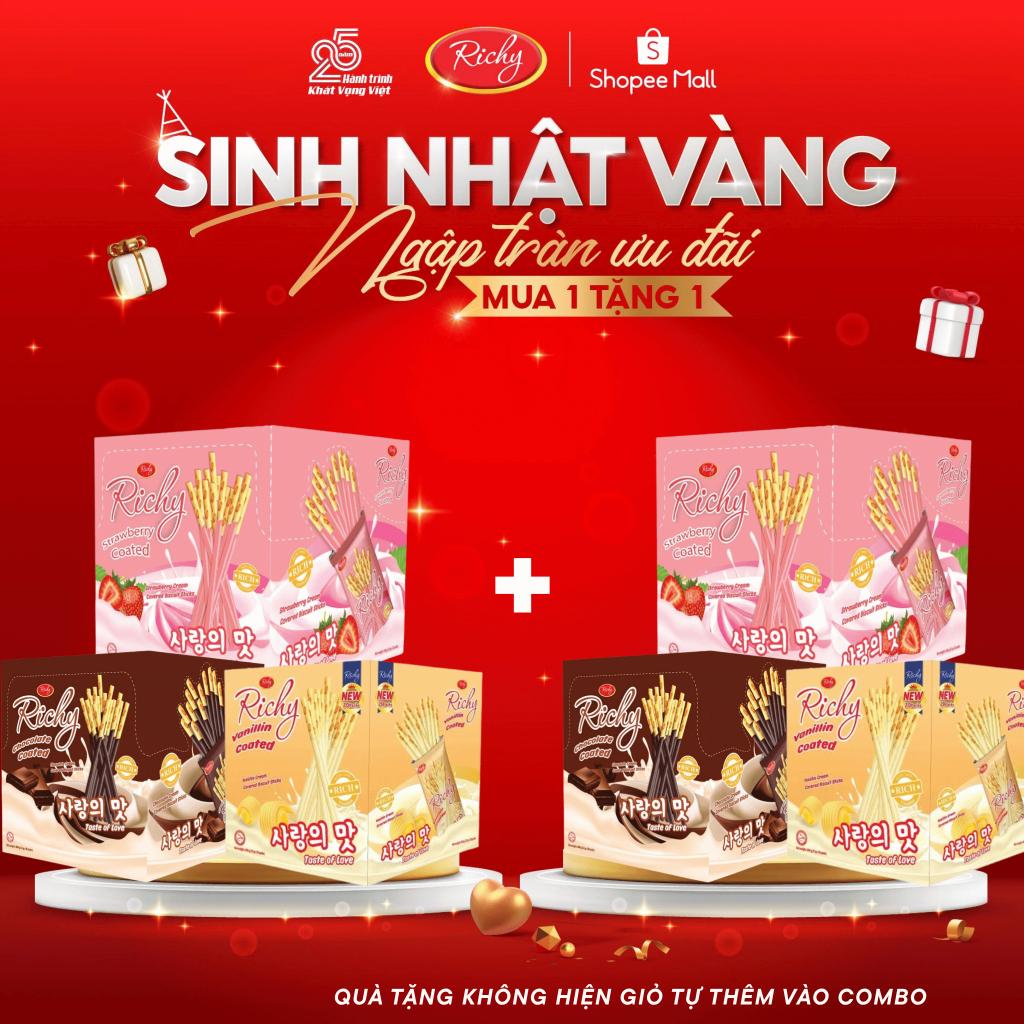 [ MUA 1 TẶNG 1, MUA 2 TẶNG 2,...] WISMO BÁNH QUE PHỦ KEM VỊ SOCOLA / DÂU / VANI – HỘP 400G (20 GÓI NHỎ), back to school