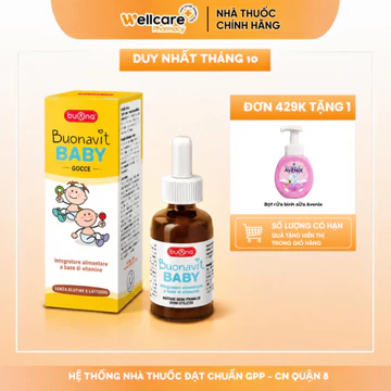 [CHÍNH HÃNG BUONA] Siro Buonavit Baby - lọ 20ml bổ sung vitamin tổng hợp tăng cường đề kháng giúp trẻ ăn ngon