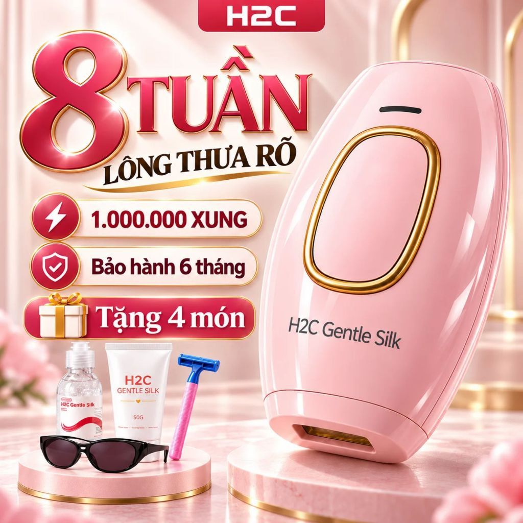 Máy triệt lông mini, Triệt lông vĩnh viễn 5 cấp công nghệ IPL H2C Gentlesilk