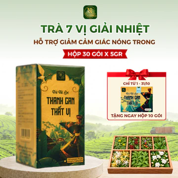 (Tặng 10 Gói) Set 30 Gói Trà Thanh Nhiệt, Kết Hợp 7 Vị Thảo Mộc Giúp Thư Giãn, Trà Thảo Mộc Uyên Nhiên, 30 gói x 5g