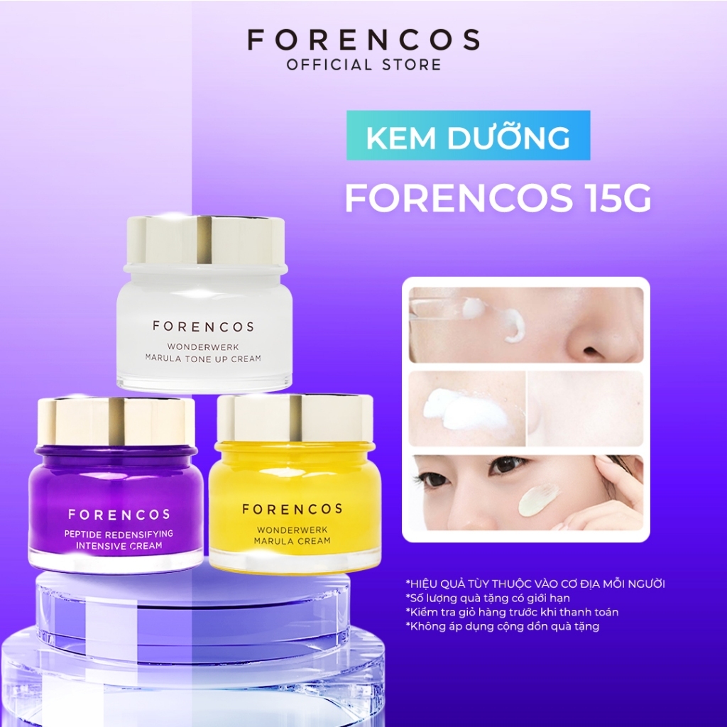 Kem Dưỡng Da Forencos Ẩm Trắng Da, Chống Lão Hoá, Căng Bóng Mini Ban Ngày Và Ban Đêm 15g