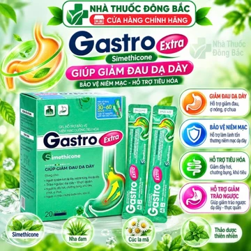 GEL GASTRO EXTRA HỖ TRỢ BẢO VỆ NIÊM MẠC DẠ DÀY, GIÚP GIẢM ĐAU DẠ DÀY,VIÊM LOÉT DẠ DÀY TÁ TRÀNG,TRÀO NGƯỢC,Ợ HƠI Ợ CHUA