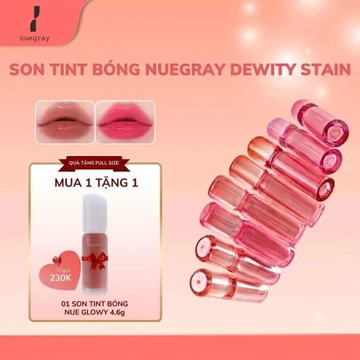 [MUA 1 TẶNG 1] [NUEGRAY] Dewity Stain Son Tint Căng Bóng, Mọng Môi, Bền Màu 8 Màu 4g