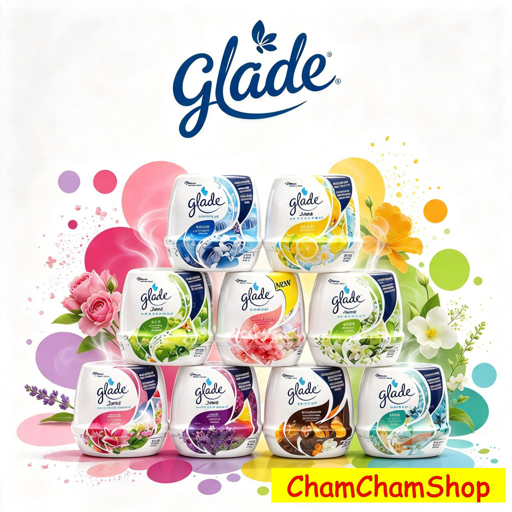 Sáp Thơm Phòng GLADE 180g Thái Lan – Khử Mùi Ô Tô, Toilet – Nhiều Mùi Hương
