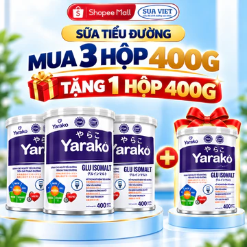 [COMBO 3H TẶNG 1H] Sữa bột tiểu đường YARAKO, Dành Cho người tiểu đường và tiền đái tháo đường