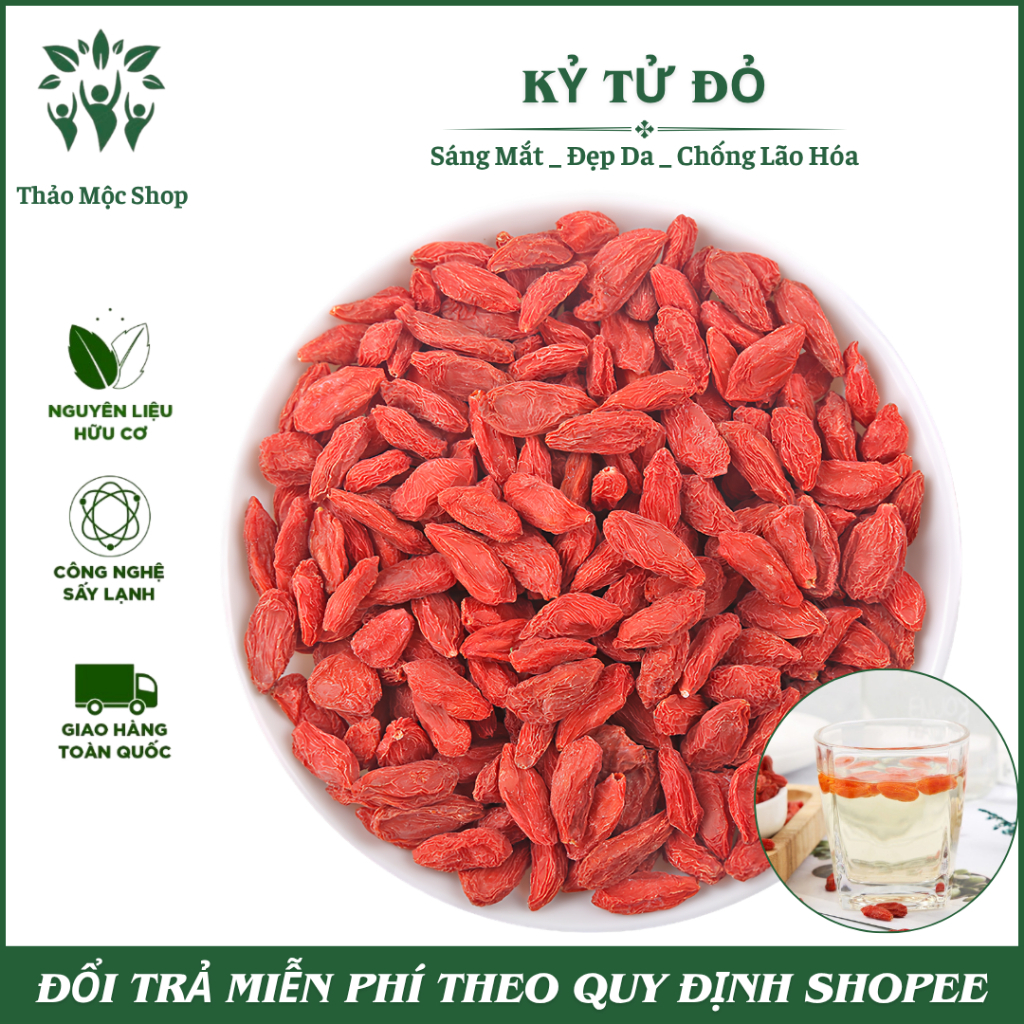 ✅[HÀNG LOẠI 1] Kỷ Tử Đỏ (Câu Kỉ Tử) 100gr Sấy Khô Quả To Đỏ Đều Giúp Đẹp Da, Bổ Máu, Dễ Ngủ, Sáng Mắt
