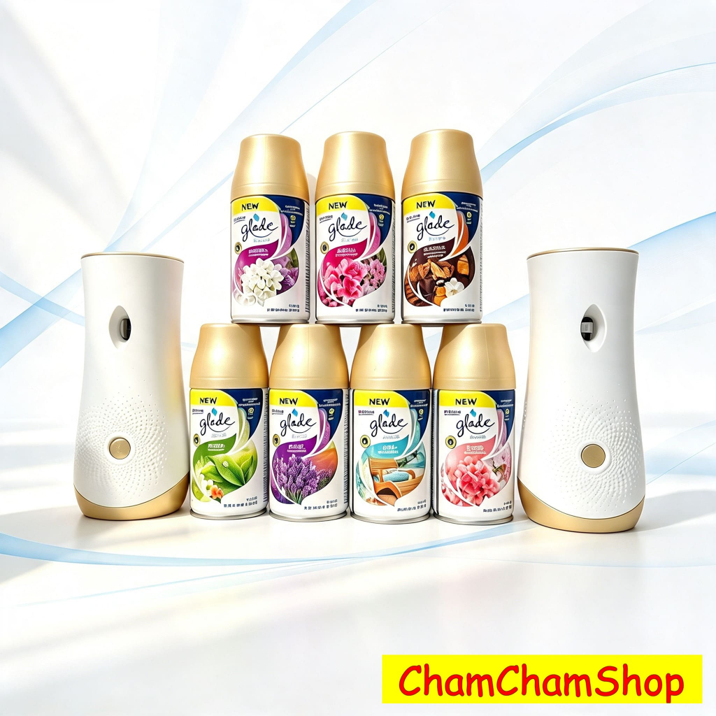 Máy Xịt Thơm Phòng Tự Động GLADE Thái Lan + Lõi Refill 252ml – Nhiều Mùi – Chọn Phân Loại