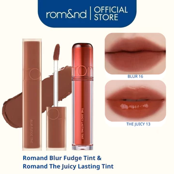 [Rom&nd] Combo Romand Son Kem Lì Romand Blur Fudge Tint & Son Tint Romand The Juicy Lasting Tint