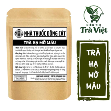 Trà Hạ Mỡ Máu -Đông Cát Đường - Hỗ Trợ Giảm Mỡ Máu, Choles.terol, Thanh Lọc Mạch Máu, Giúp Cơ Thể Nhẹ Nhàng - Túi 50 lọc