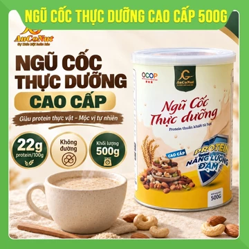 Ngũ Cốc Thực Dưỡng Cao Cấp AuCoNut 500g Không Đường - Bột Ngũ Cốc Dinh Dưỡng Ăn Kiêng, Giảm Cân, Tốt Cho Sức Khỏe