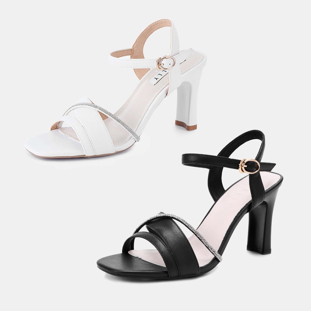 Giày Cao Gót Nữ Da Lộn ELLY Da Microfiber Cao Cấp Thời Trang Sandal Êm Chân Đi Làm Công Sở – EGM213