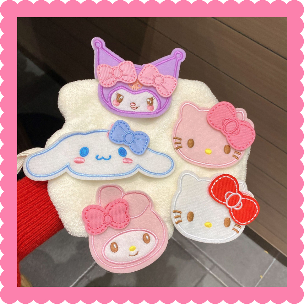 Miếng dán tóc Mái hình Mèo Kitty và nơ dễ thương M01