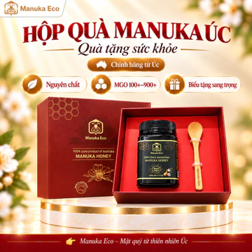 Bộ Quà Tặng Mật Ong Manuka Eco Úc, Hộp Quà Sức Khỏe Cao Cấp, Mật Ong Nguyên Chất Chính Hãng.