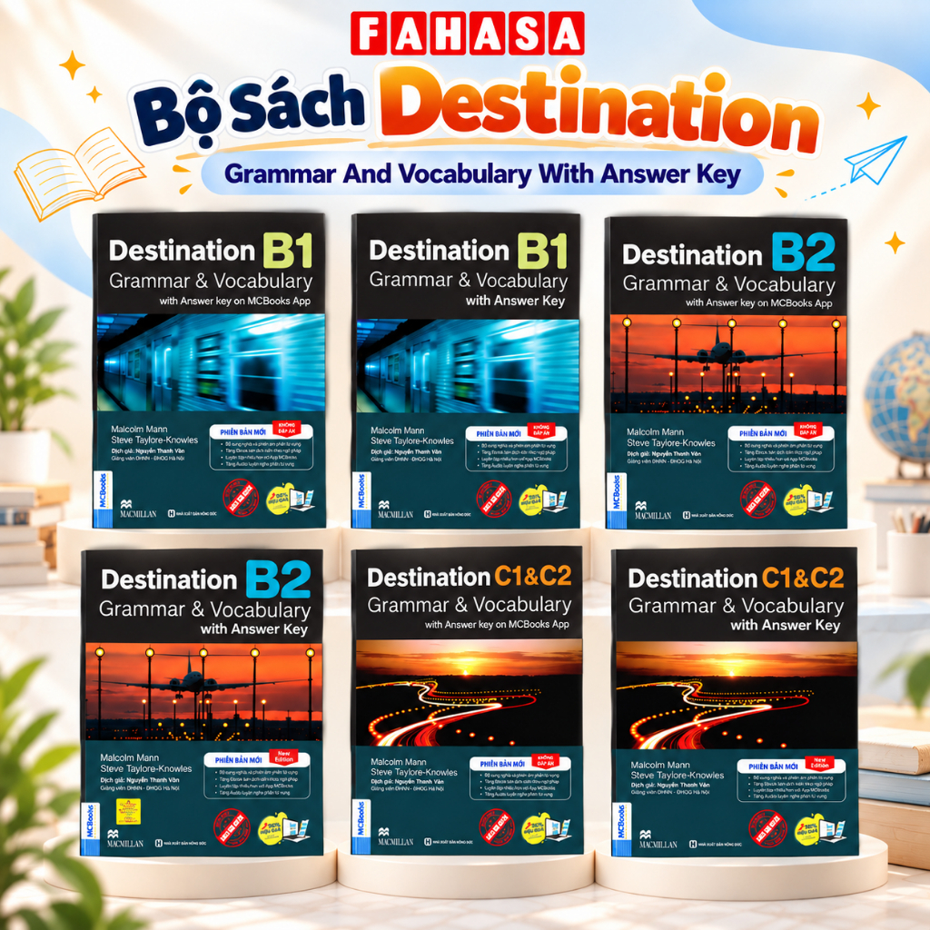 Sách Giáo Trình Destination Grammar And Vocabulary with Answer Key - B1 + B2 + C1 & C2 (Tái Bản 2025)