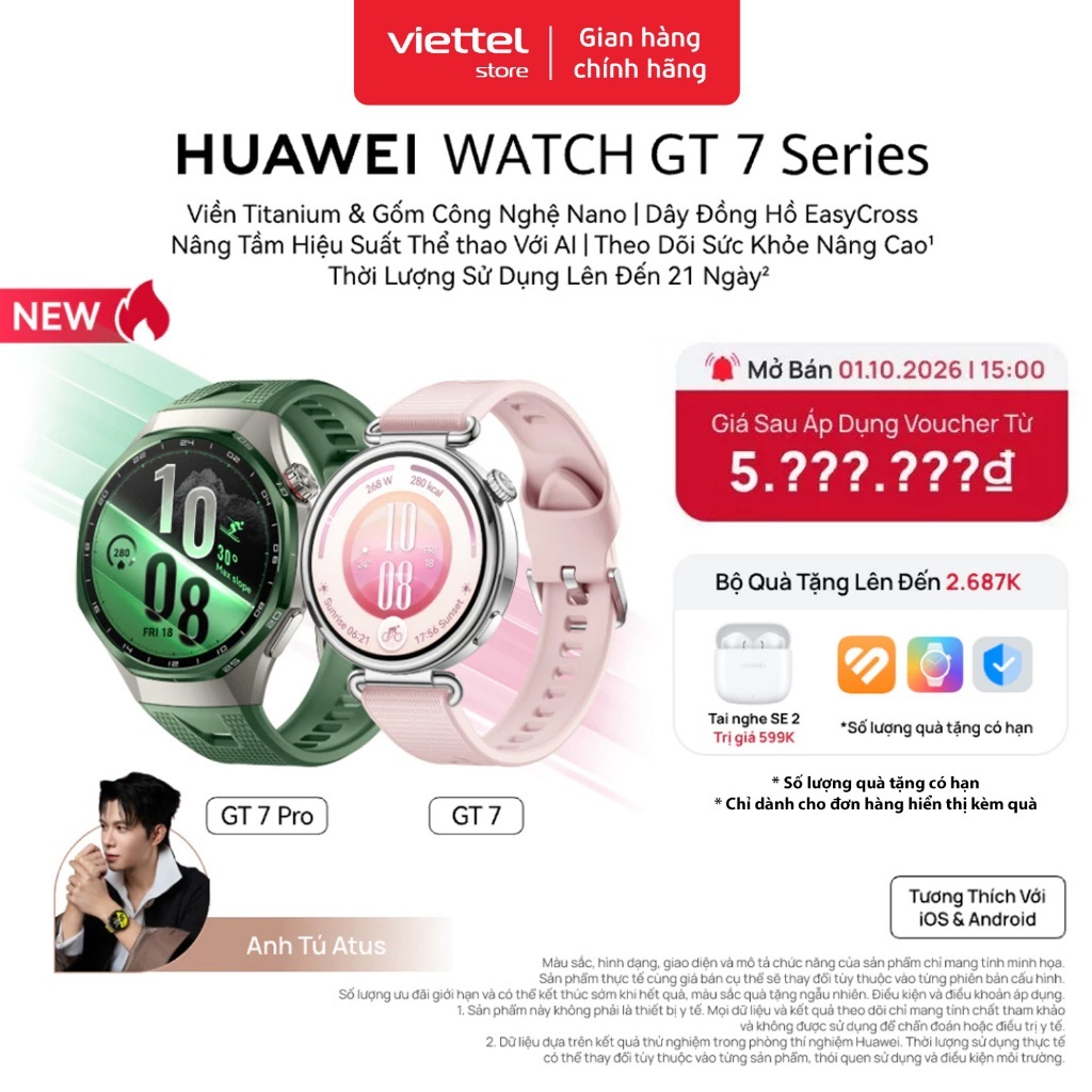 Đồng Hồ Thông Minh HUAWEI WATCH GT7 Series | Dây EasyCross | Chăm Sóc Sức Khỏe Chuyên Sâu