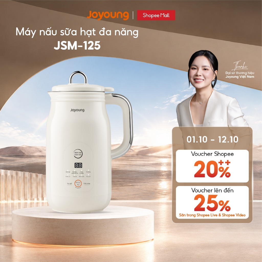 Máy nấu sữa hạt Joyoung JSM-125 | Dung tích 800ml | 7 chế độ nấu