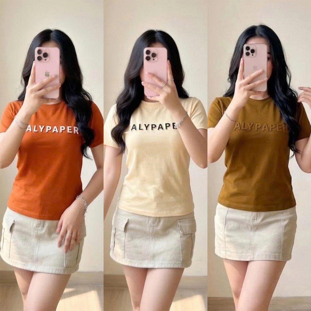 Áo thun babytee DOGA chất borip cotton xịn có size từ 35kg-70kg chữ dập nổi trẻ trung 4 màu Mã 182