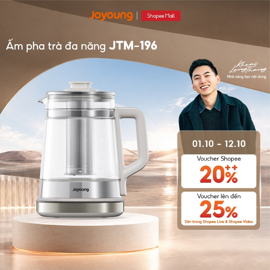 Ấm pha trà đa năng Joyoung JTM-196 | Dung tích 1.8L | Công suất 1200W