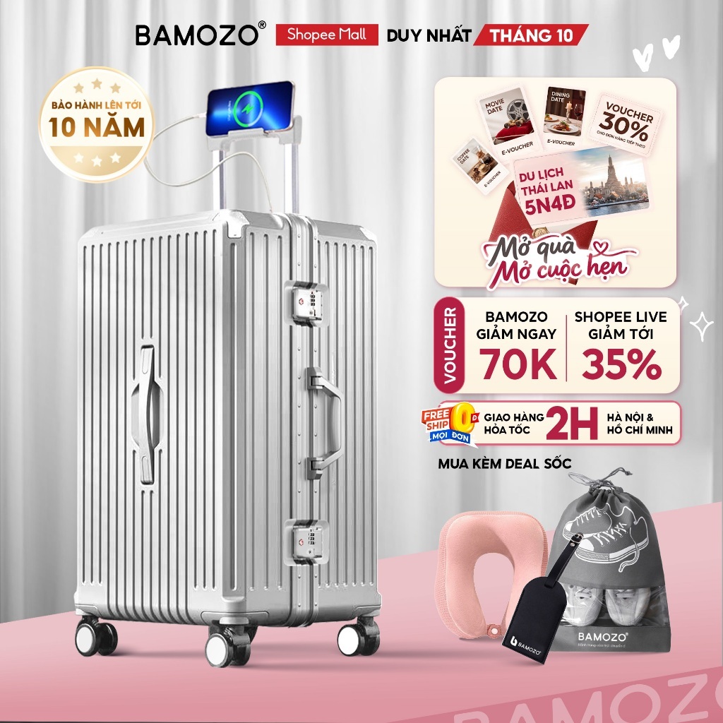 Vali Bamozo Khung Nhôm Ultrapack Size 22/24/28 Cao Cấp Tăng Sức Chứa Hành Lý_ULTRAPACK
