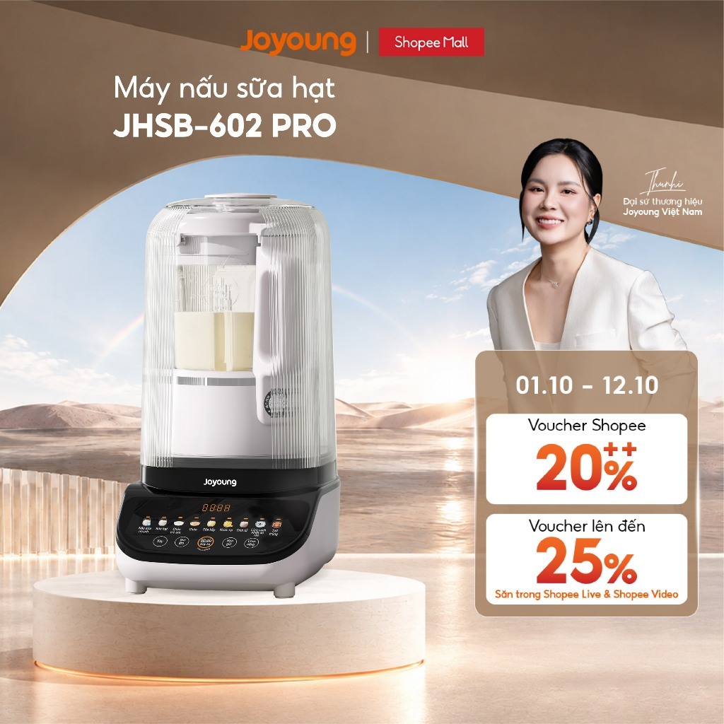 Máy nấu sữa hạt đa năng Joyoung JHSB-602 Pro | Công suất 1000W | Dung tích 1.5L