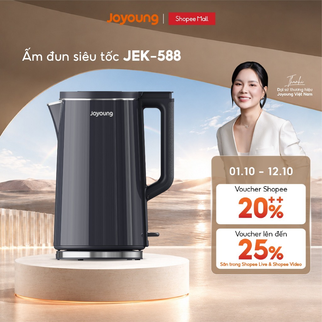 Ấm đun siêu tốc Joyoung JEK-588 | Dung tích 1.7L | Công suất 1800W