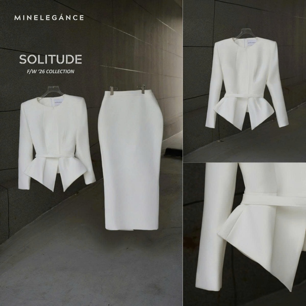 MINELEGÁNCE | SET ÁO VEST & CHÂN VÁY BÚT CHÌ THANH LỊCH, SANG TRỌNG - MIN120