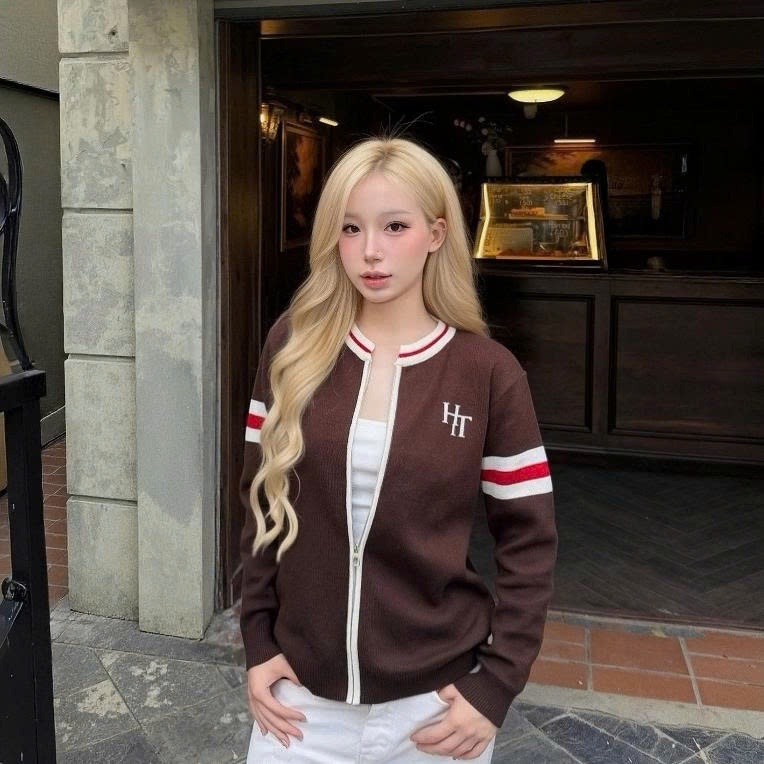 [SVIP] HTIQUE - UNTOLD Ra Mắt Áo Khoác cardigan Len Dệt Kim Nam Nữ Dài Tay Khóa Kéo Phối Sọc, Áo Khoác Len LD03 | BigBuy360 - bigbuy360.vn