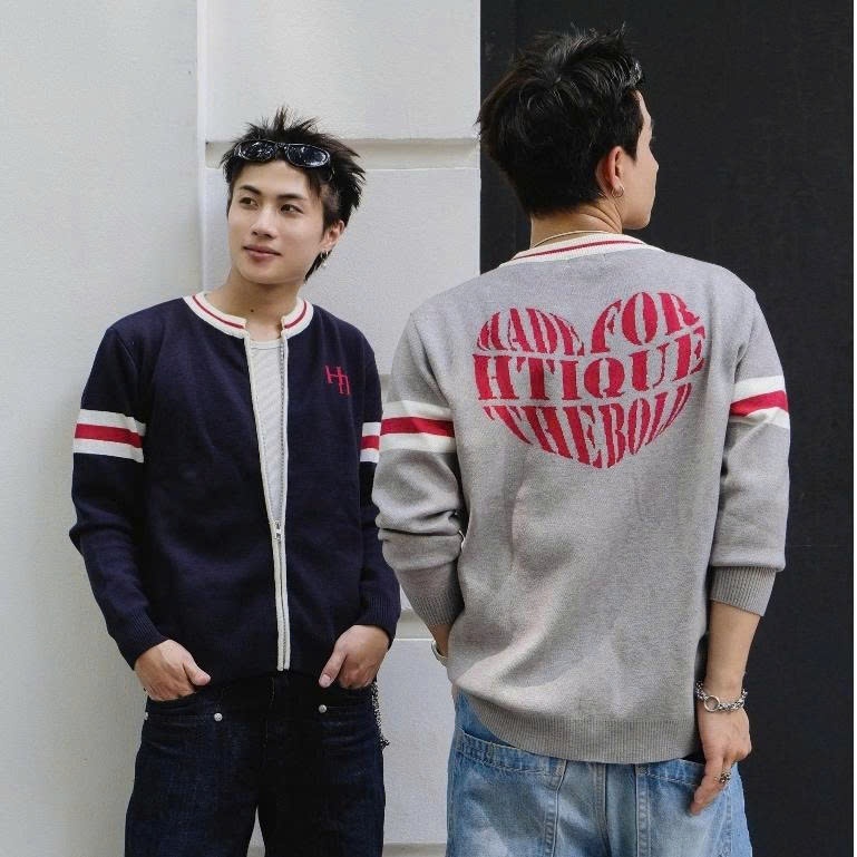 [SVIP] HTIQUE - UNTOLD Ra Mắt Áo Khoác cardigan Len Dệt Kim Nam Nữ Dài Tay Khóa Kéo Phối Sọc, Áo Khoác Len LD03 | BigBuy360 - bigbuy360.vn