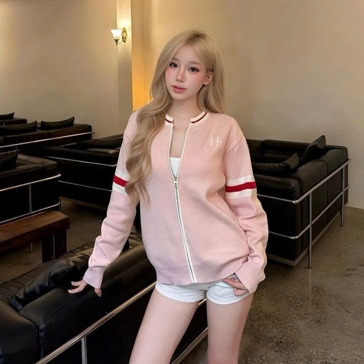 [SVIP] HTIQUE - UNTOLD Ra Mắt Áo Khoác cardigan Len Dệt Kim Nam Nữ Dài Tay Khóa Kéo Phối Sọc, Áo Khoác Len LD03 | BigBuy360 - bigbuy360.vn