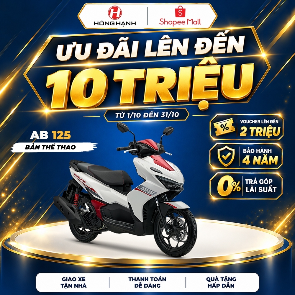 XE MÁY HONDA Air Blade 125 2026 125cc - Phiên bản thể thao - Chính Hãng HEAD Hồng Hạnh