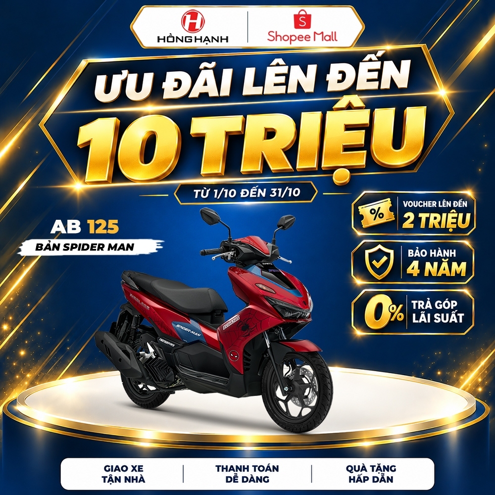 XE MÁY HONDA Air Blade 125 2026 125cc - Phiên bản Marvel' Spider-Man - Chính Hãng HEAD Hồng Hạnh