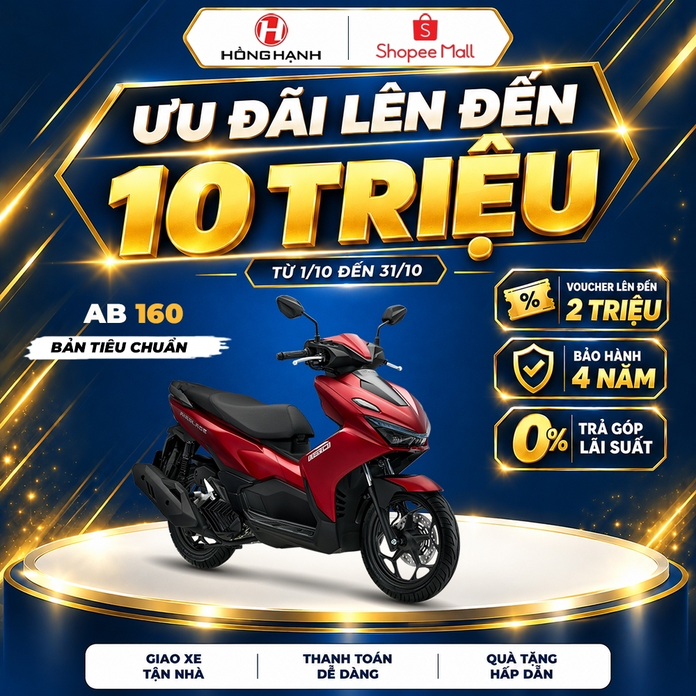 XE MÁY HONDA Air Blade 160 2026 160cc - Phiên bản tiêu chuẩn - Chính Hãng HEAD Hồng Hạnh