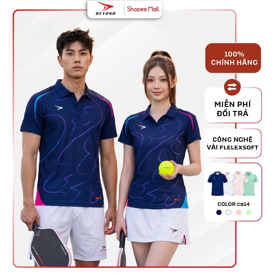 [DEAL MỞ BÁN] Áo Polo Thể Thao Nam/Nữ Beyono CHAMP CB14 Thời Trang Vải FLEXSOFT Thoáng Khí Nhanh Khô, Co Giãn Thoải Mái