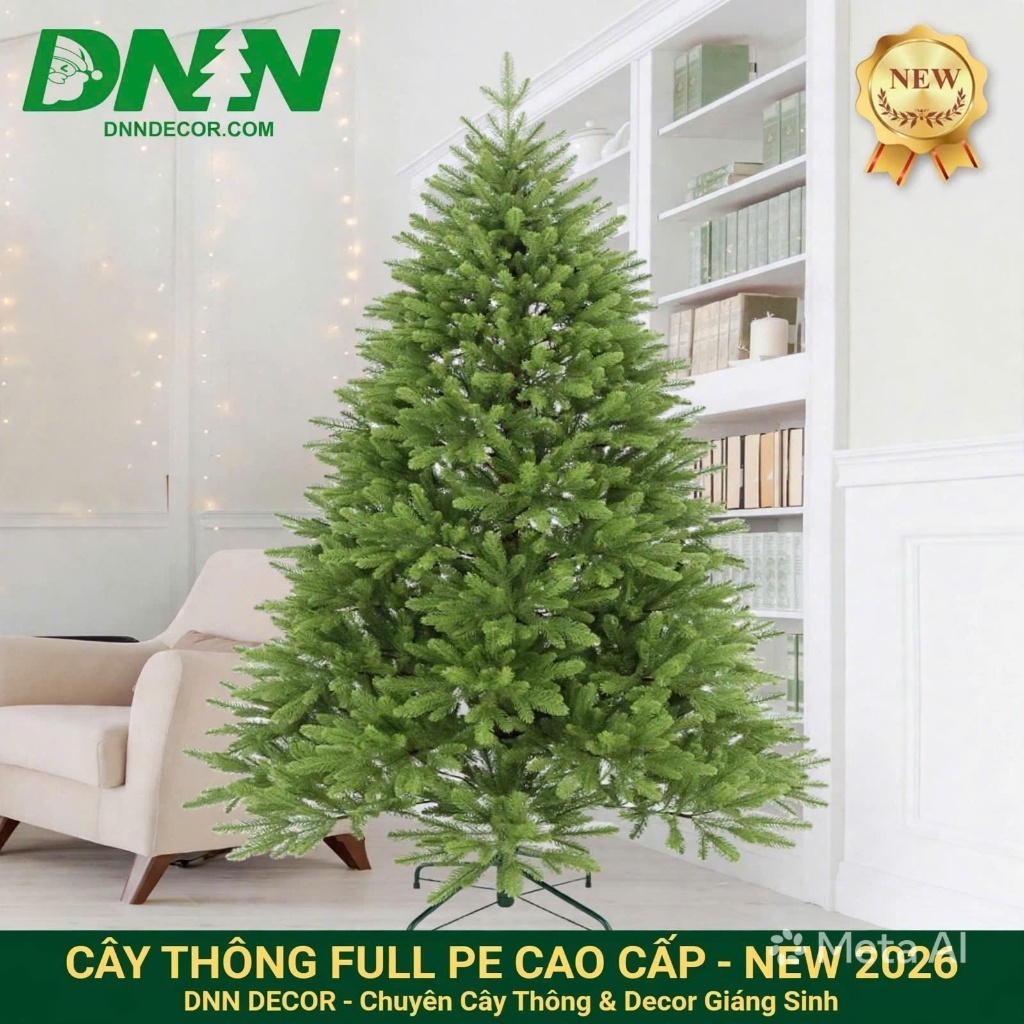 |NEW 2026| Cây thông noel full lá PE mẫu mới cao 1m5 1m8 2m1 2m4 ...