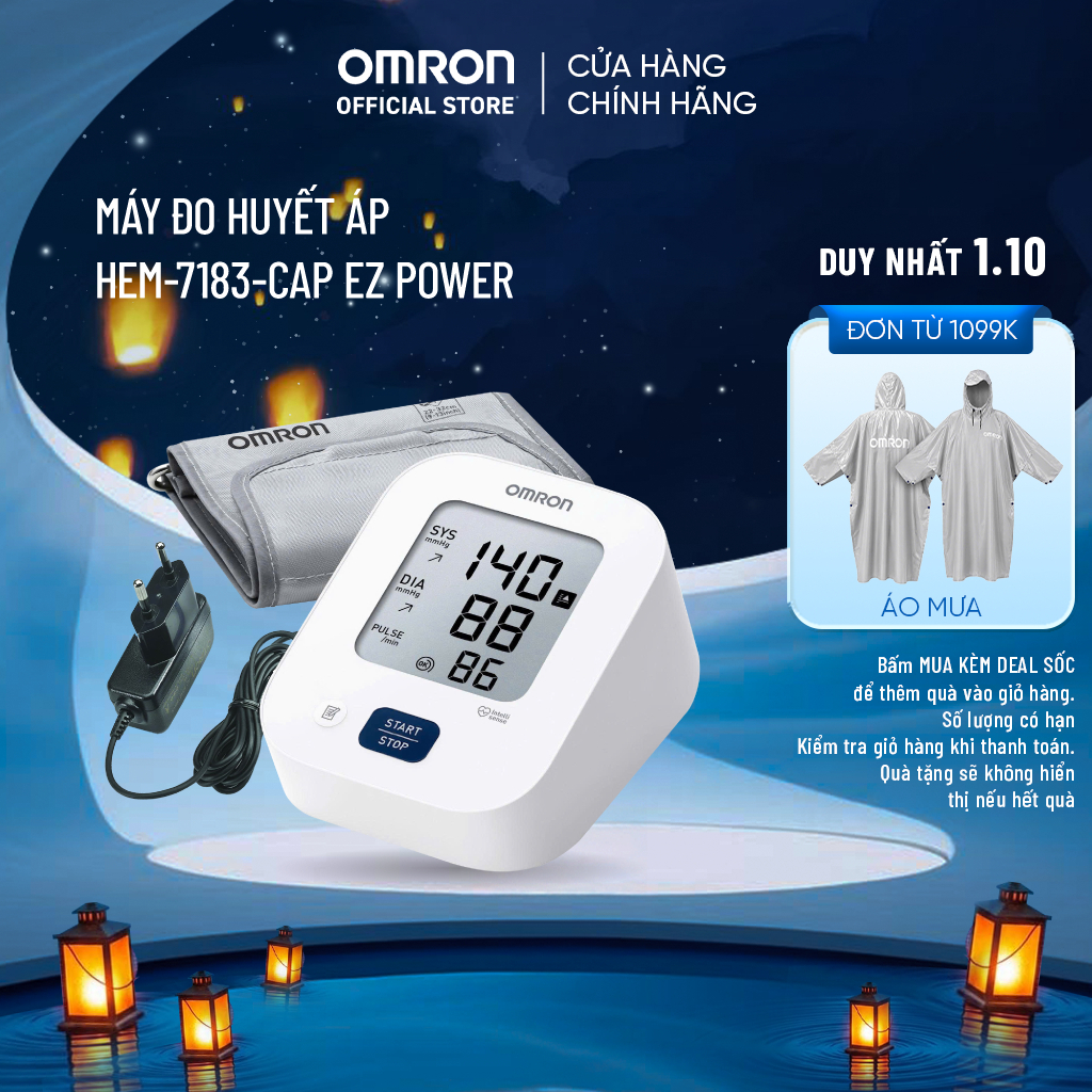 Máy Đo Huyết Áp OMRON EZ Power HEM-7183-CAP - Bảo hành 5 năm