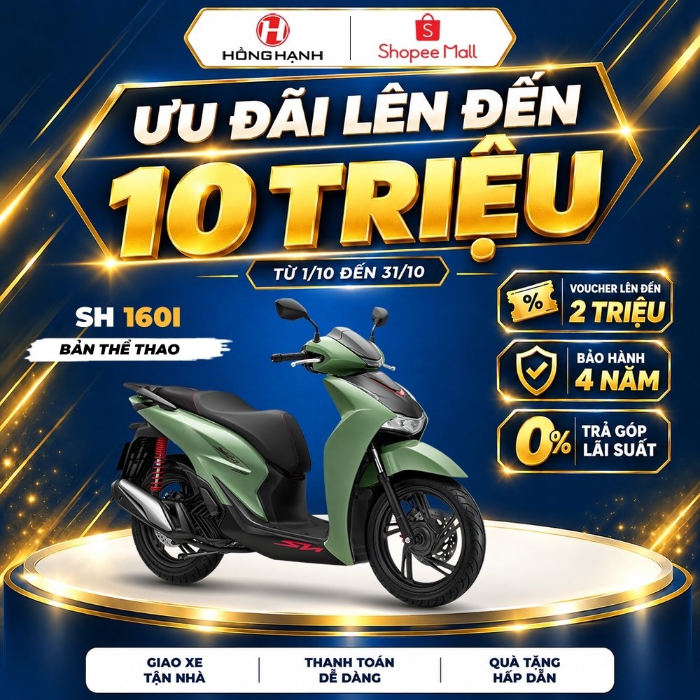 XE MÁY HONDA SH160 2026 160cc - Phiên bản thể thao - Chính Hãng HEAD Hồng Hạnh