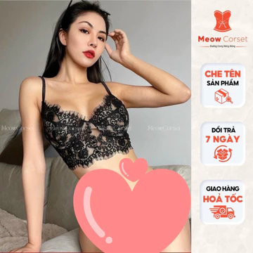 Áo bra bralette corset ren có gọng nâng ngực sexy 0049