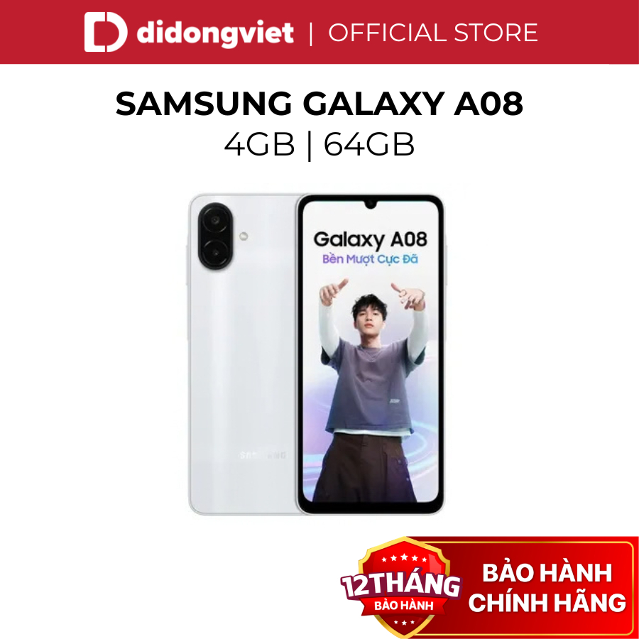 Điện Thoại Samsung Galaxy A08 4GB | 64GB - Màn hình 6,7", 6000mAh - Hàng Chính Hãng