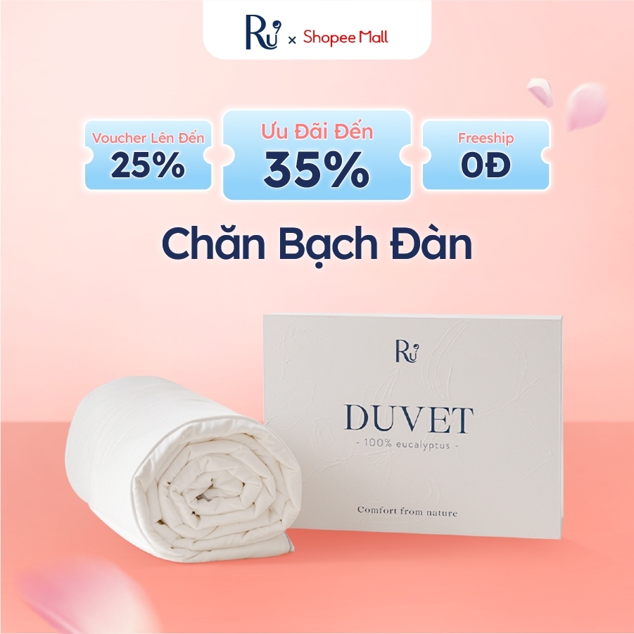 Chăn Bạch Đàn Ru9 | Eucalyptus Duvet 100% | Ruột Bông và Vải Bạch Đàn Tự Nhiên | Kháng Khuẩn Giảm Dị Ứng 1m6 - 1m2