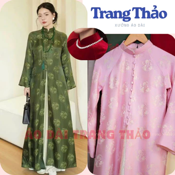 (BTS HOT 2027) Áo Dài Nữ Xẻ Tà (TẶNG VÒNG TRAI CỔ) Thiết Kế Tứ Thân Cổ Truyền Thống Tay Dài Chất Liệu Tơ Tằm