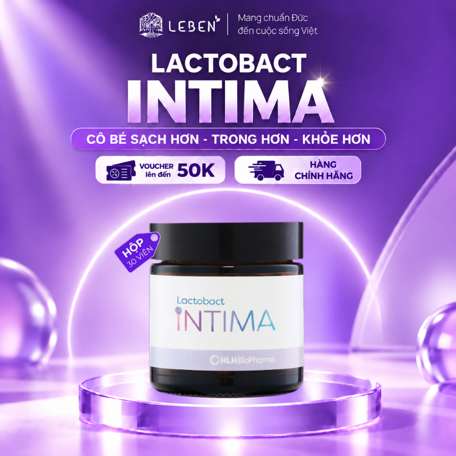 Lactobact Intima - Men vi sinh phụ khoa bổ sung lợi khuẩn từ Đức, hỗ trợ giảm tái phát viêm, tăng đề kháng cô bé