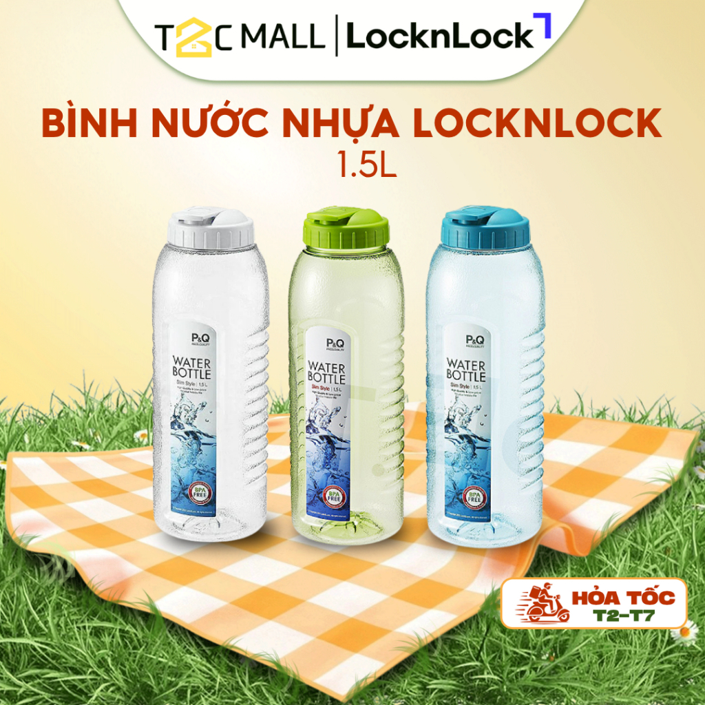 Bình nước nhựa LocknLock 1.5L, Bình đựng nước tủ lạnh, ủ trà, thể thao P-00097 - T2CMALL