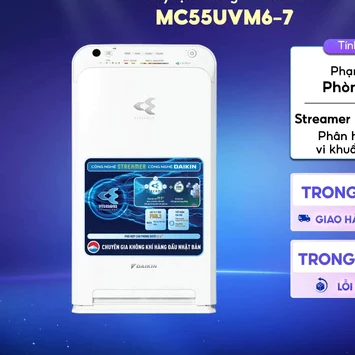 Máy lọc không khí Daikin MC55UVM6-7 - Streamer & lọc bụi PM2.5, dùng cho phòng 41m²,Hàng chính hãng