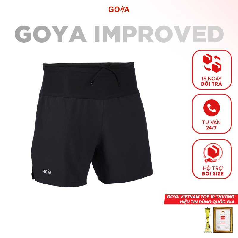 [MUA 2 GIẢM 15%] Quần thể thao chạy bộ nam một lớp GOYA IMPROVED HL - Siêu nhẹ, thoáng mát, co giãn 4 chiều