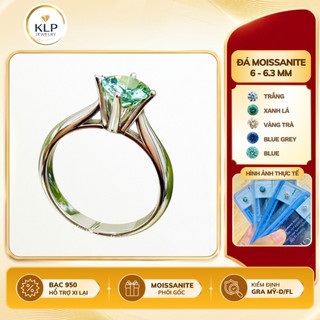 Women's 925 Silver Feng Shui Ring by KLP Trang sức Moissanite