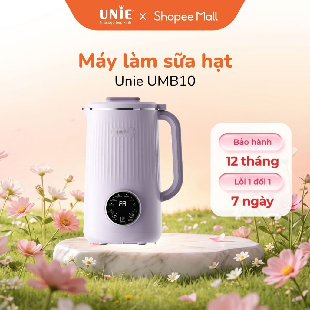 Máy làm sữa hạt Unie UMB10 - máy xay nấu đa năng, dung tích 1L, công suất 800W, nấu sữa siêu mịn, Bảo hành 12 tháng